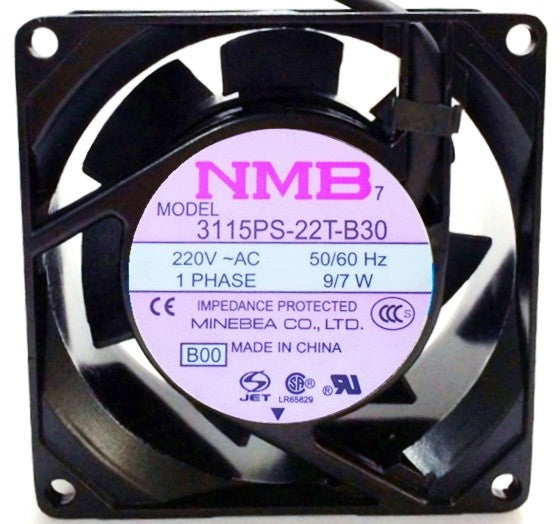 NMB 3115PS-22T-B30 220V 9/7W 2wires Cooling Fan