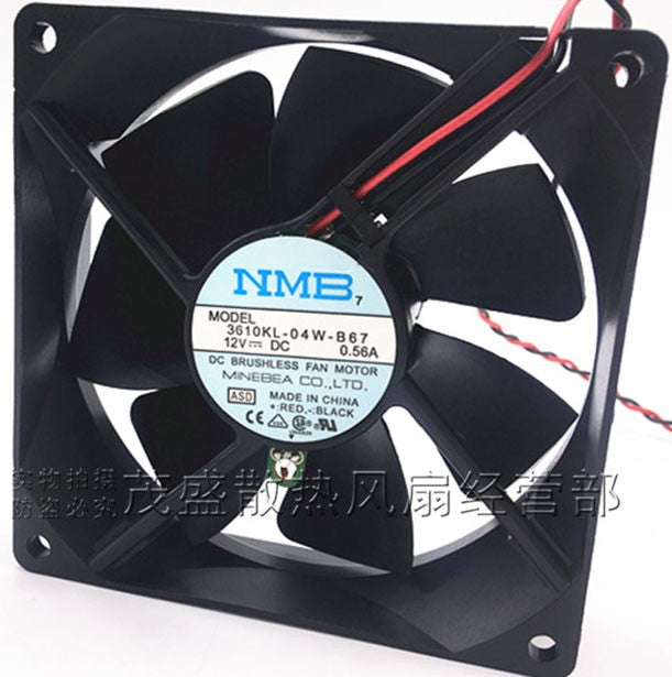 NMB 3610KL-04W-B67 12V 0.56A 2wires Cooling Fan