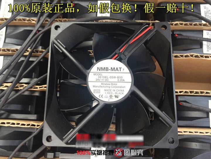 NMB 3610KL-05W-B50 24V 0.2A 2wires Cooling Fan