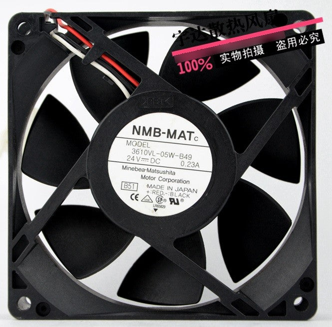 NMB 3610VL-05W-B49 24V 0.23A  3wires Cooling Fan