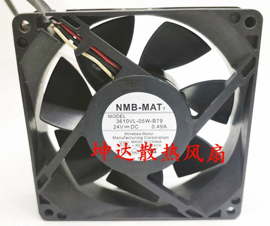 NMB 3610VL-05W-B79 24V 0.49A 3wires cooling fan