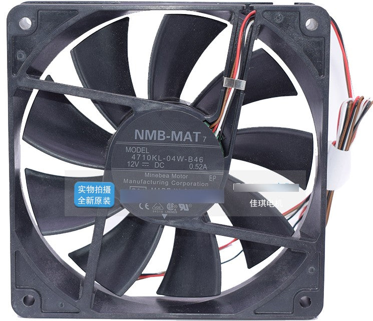 NMB 4710KL-04W-B46 12V 0.52A 4wires Cooling Fan