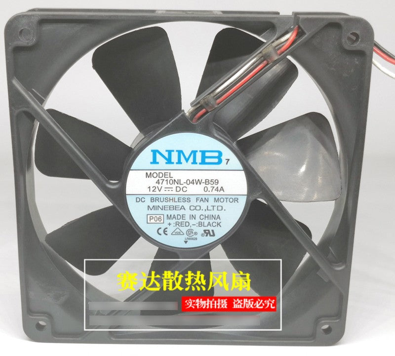 NMB 4710NL-04W-B59 12V 0.74A 3wires Cooling Fan