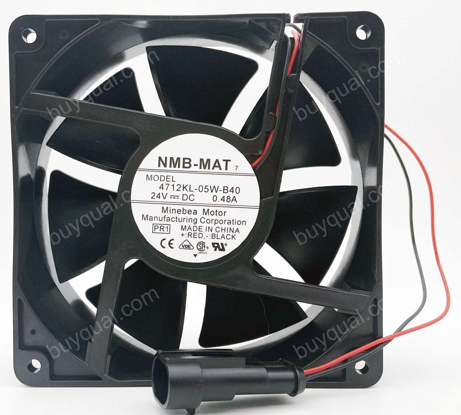 NMB 4712KL-05W-B40 -PR1 -E00 -PQ1 24V 0.48A 2wires Cooling Fan - New
