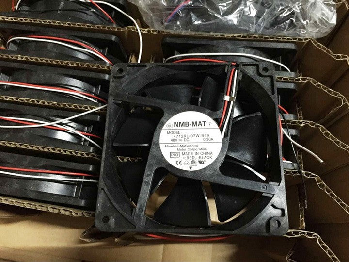 NMB 4712KL-07W-B49 48V 0.3A 3wires Cooling Fan