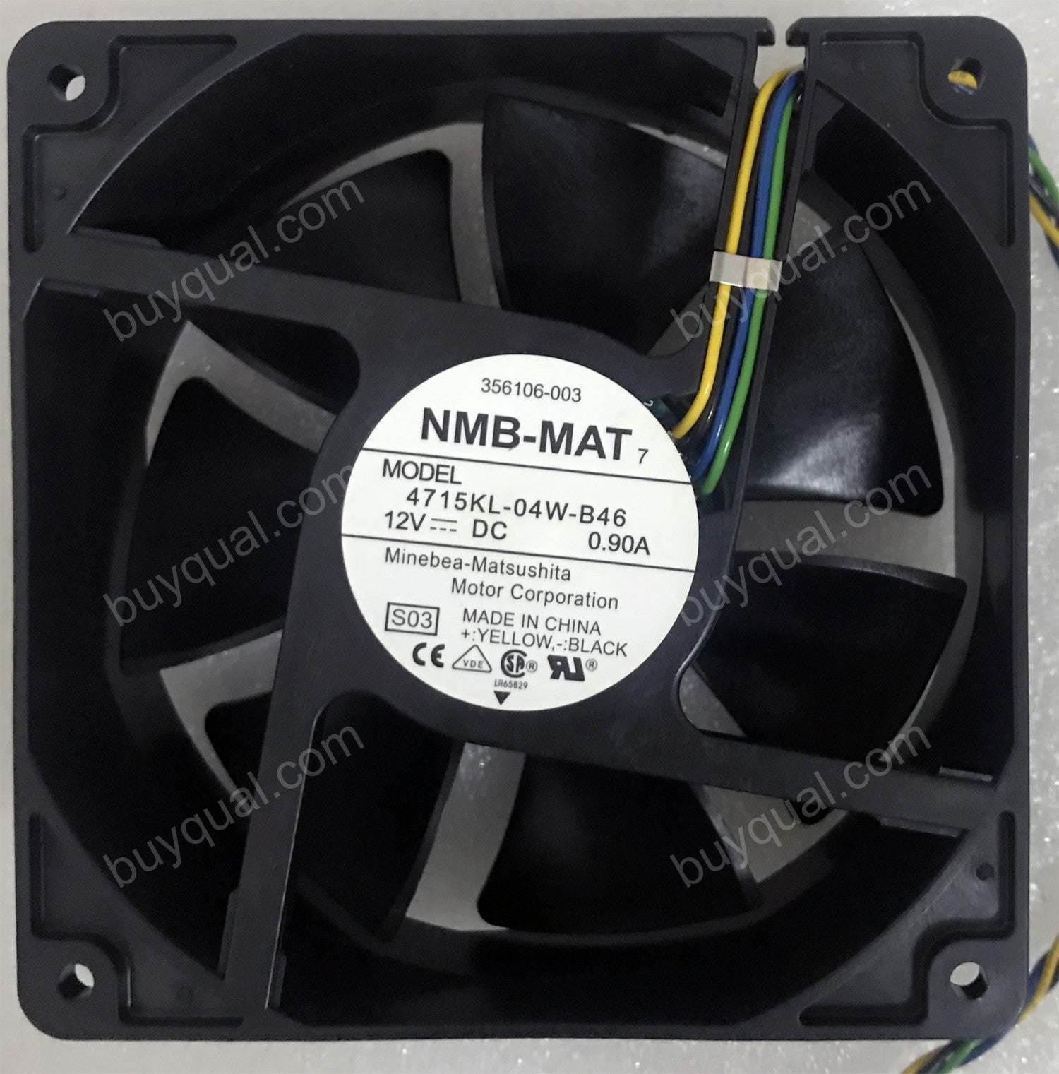 NMB 4715KL-04W-B46 12V 0.9A 4wires Cooling Fan