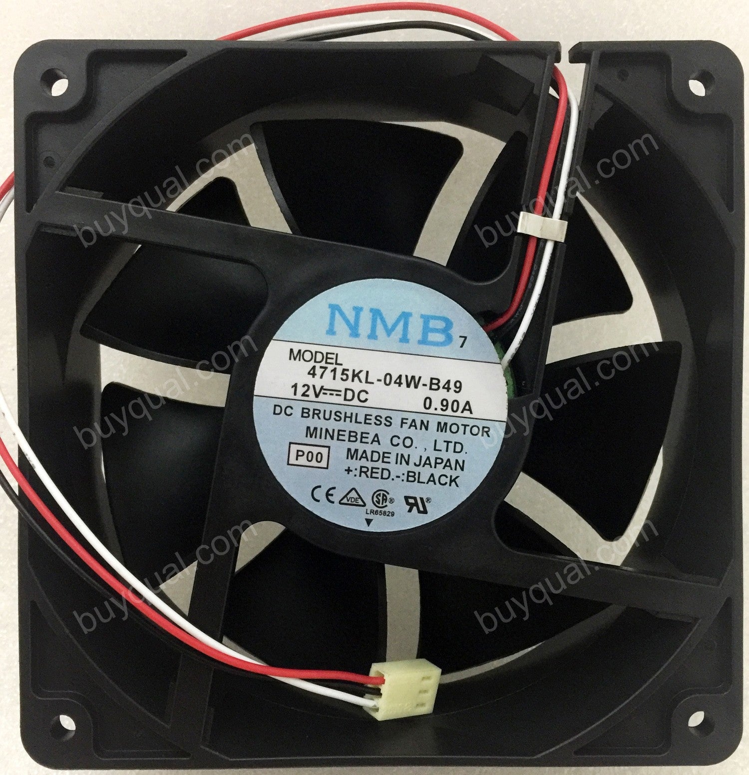 NMB 4715KL-04W-B49 12V 0.9A 3wires Cooling Fan