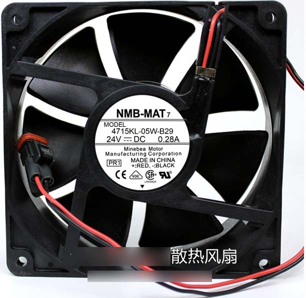 NMB 4715KL-05W-B29 24V 0.28A 2wires Cooling Fan