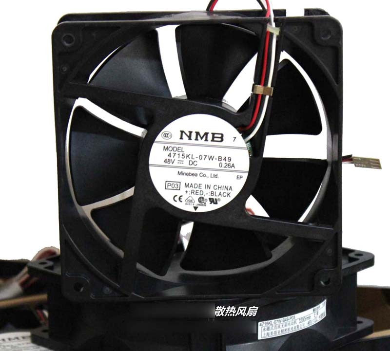 NMB 4715KL-07W-B49 4715KL-07W-B49-P03 48V 0.26A 3wires cooling fan