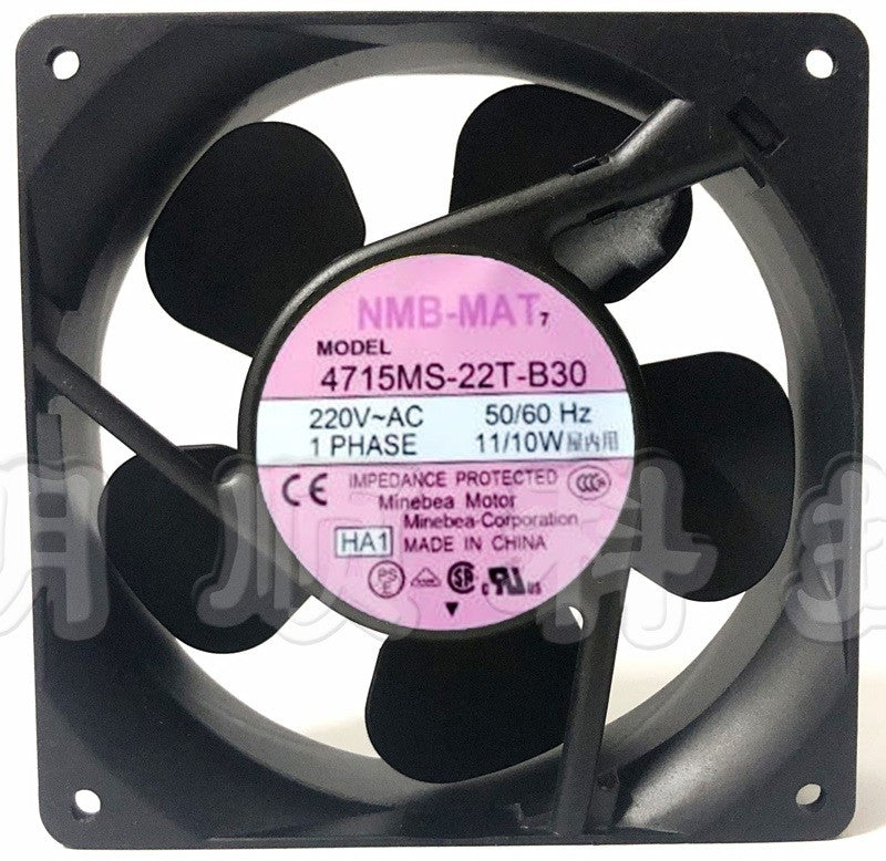 NMB 4715MS-22T-B30 220V 11/10W Cooling Fan