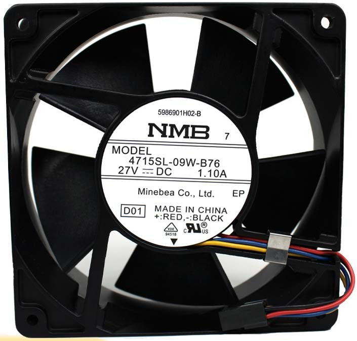 NMB 4715SL-09W-B76 27V 1.1A 4wires Cooling Fan