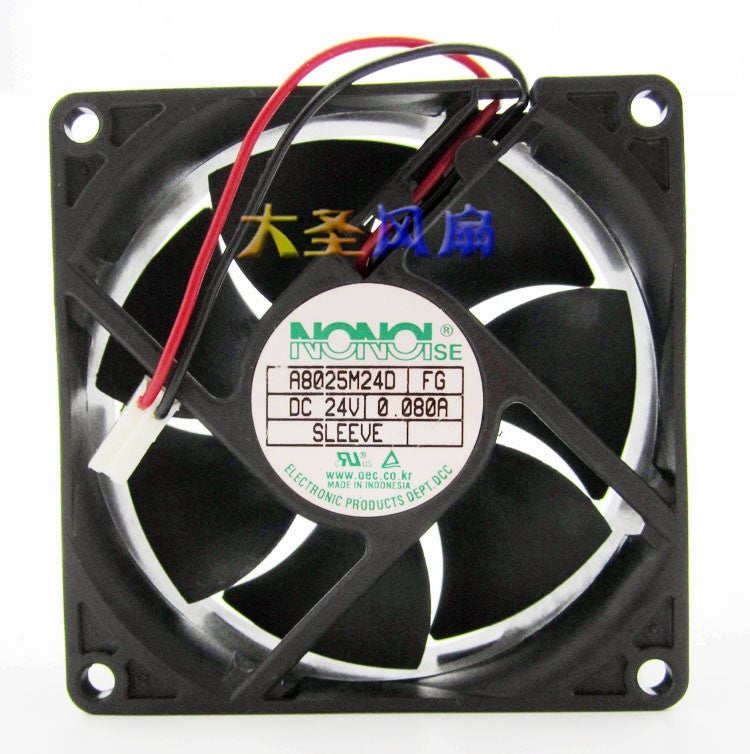 NONOISE A8025M24D-FG 24V 0.080A 2wires Cooling Fan