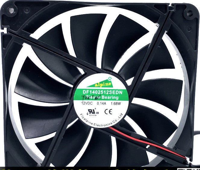 NZXT DF1402512SEDN 12V 0.14A 1.68W 4wires cooling fan