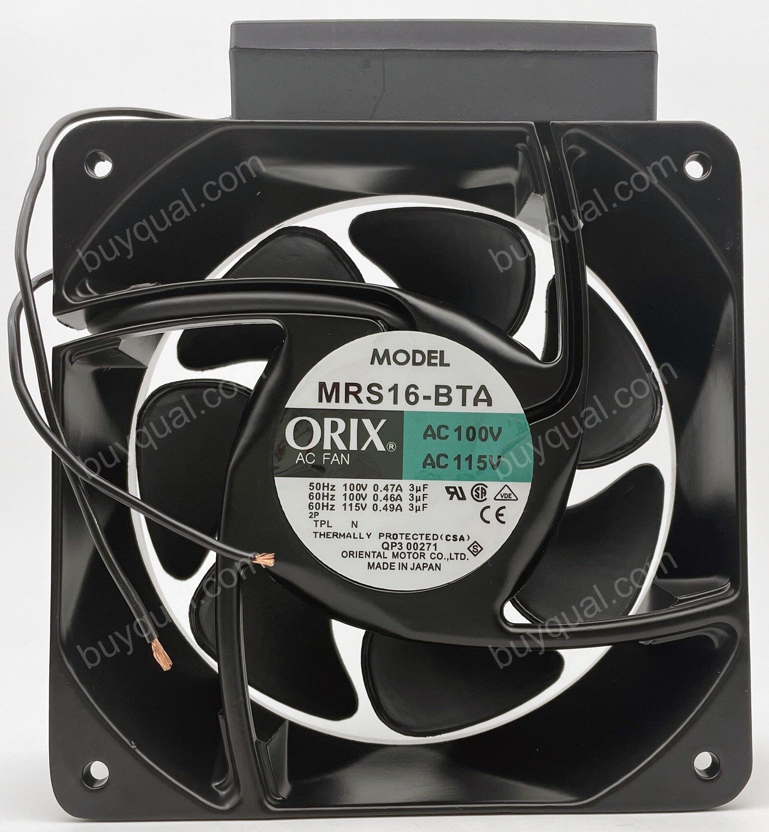 ORIX MRS16-BTA 100/115V 0.46A 0.47A 0.49A 2wires Cooling Fan
