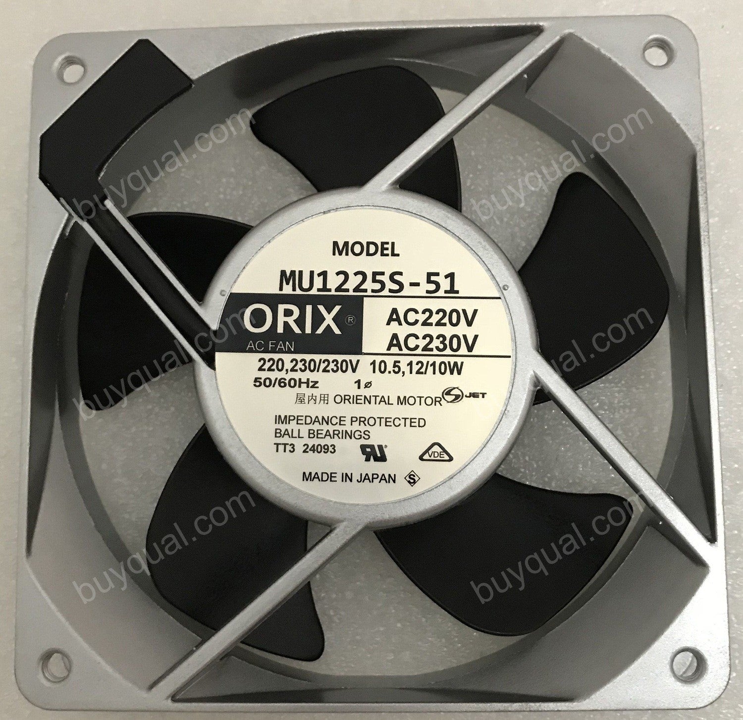 ORIX MU1225S-51 200/220/230V 10.5/12/10W Cooling Fan