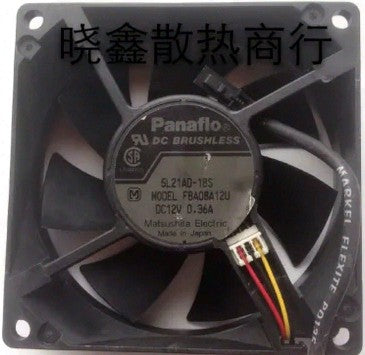 panaflo FBA08A12U 12V 0.36A 3wires Cooling Fan - Used