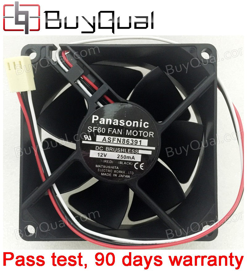 Panasonic ASFN86391 12V 250mA 440mA 3wires Cooling Fan -Used