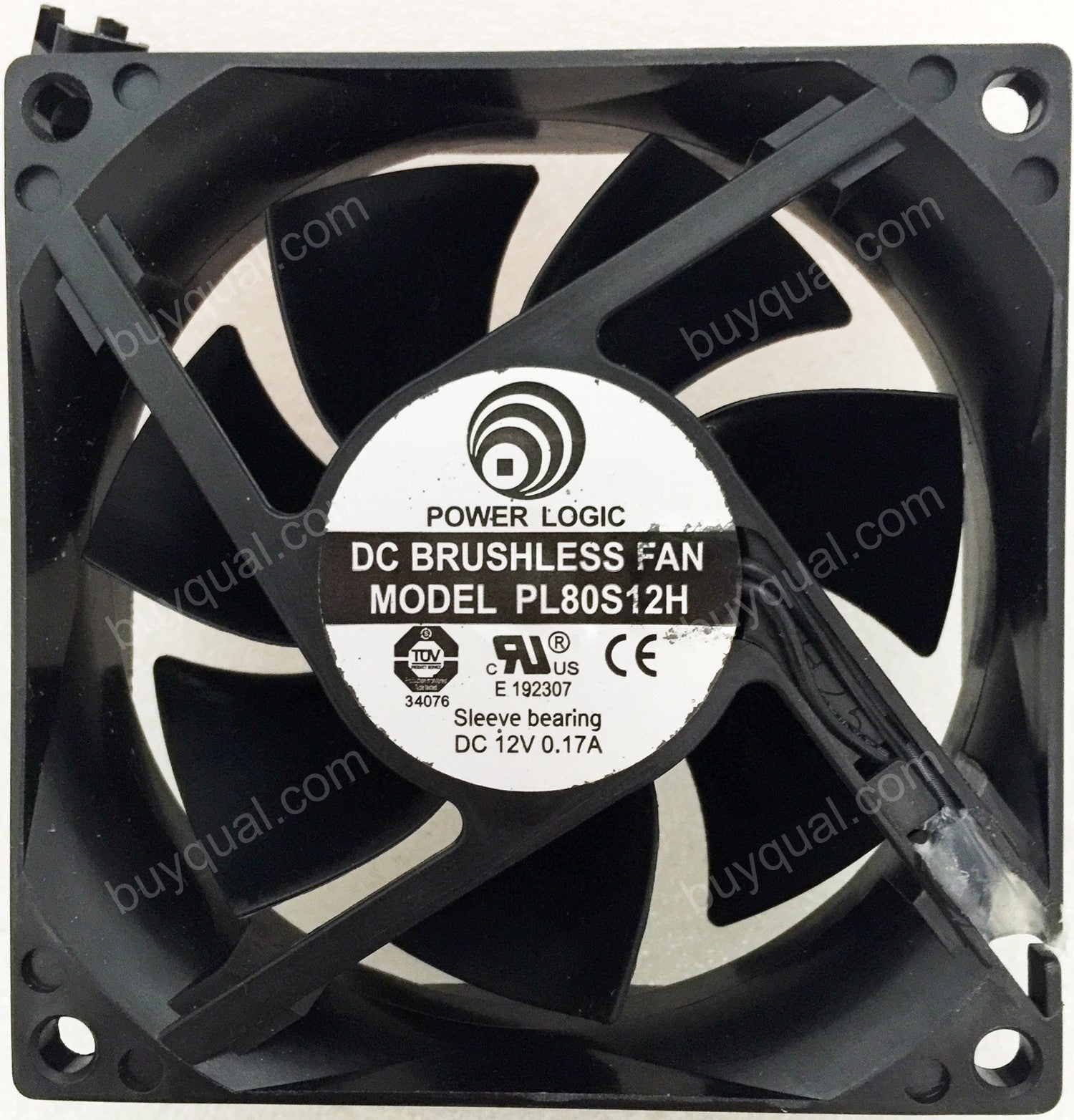 POWER LOGIC PL80S12H 12V 0.17A 2wires cooling fan