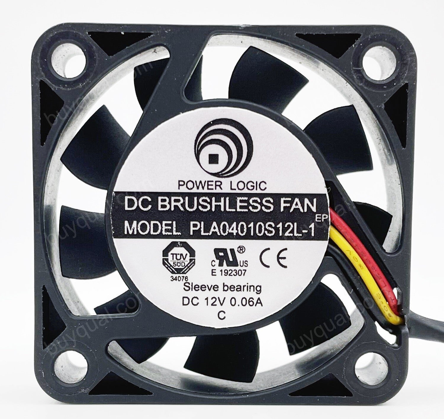 Power Logic PLA04010S12L-1 12V 0.06A 3wires Cooling Fan