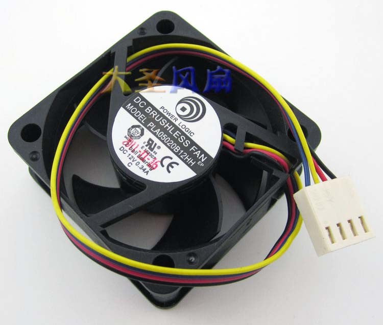POWER LOGIC PLA05020B12HH 12V 0.34A 4wires cooling fan