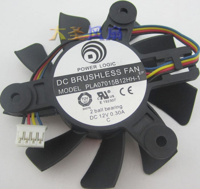 Power Logic PLA07015B12HH-1 12V 0.3A 4wires Cooling Fan
