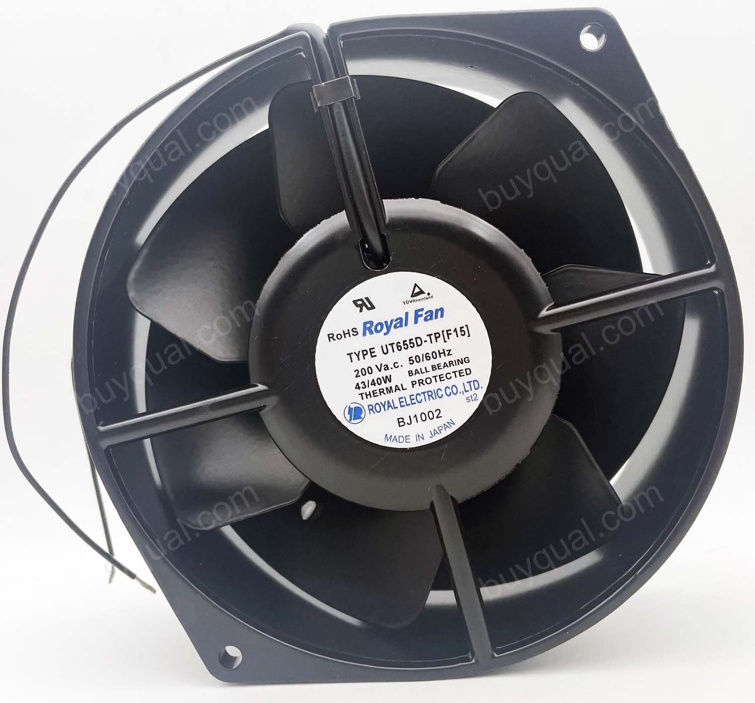 Royal Fan UT655D-TP UT655D-TP[B56] UT655D-TP[F15] 200V 43/40W 2wires Cooling Fan