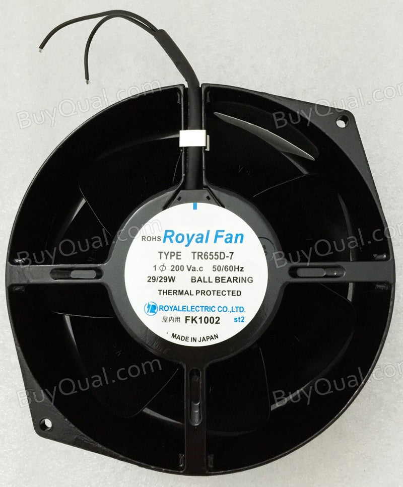 Royal TR655D-7 200V 29W 2wires Cooling Fan - New