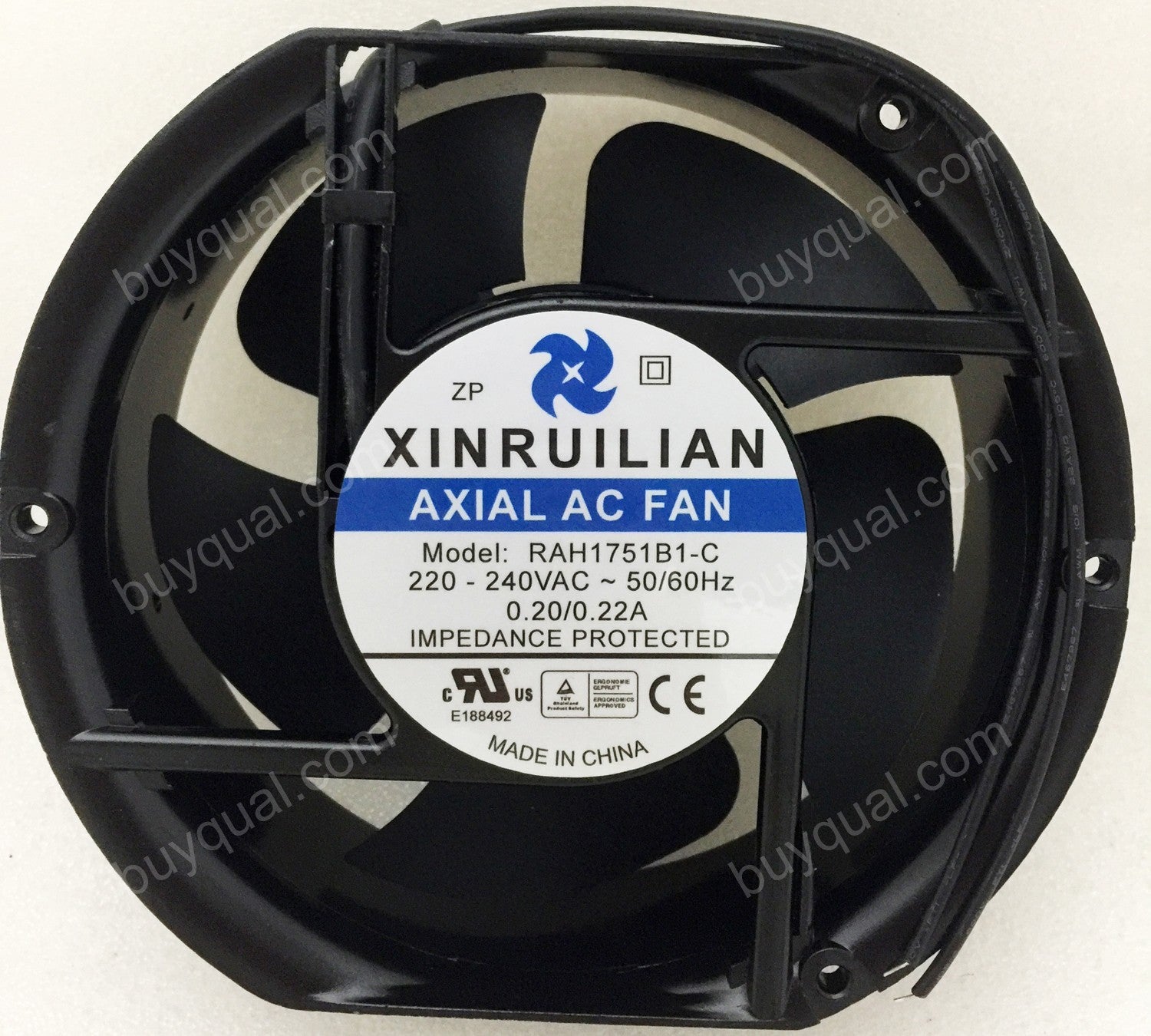 RUILIAN RAH1751B1-C 220/240V 0.20/0.22A 2wires cooling fan