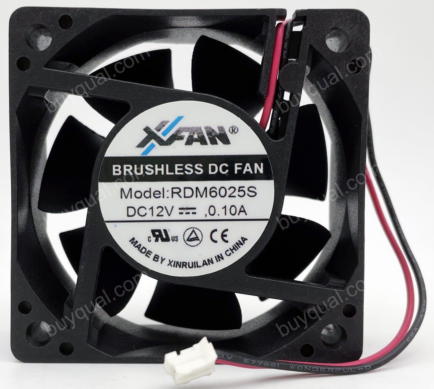 RUILIAN RDM6025S 12V 0.10A 2wires cooling fan