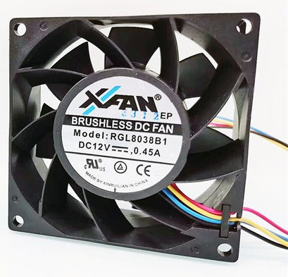 RUILIAN RGL8038B1 12V 0.45A 4wires cooling fan