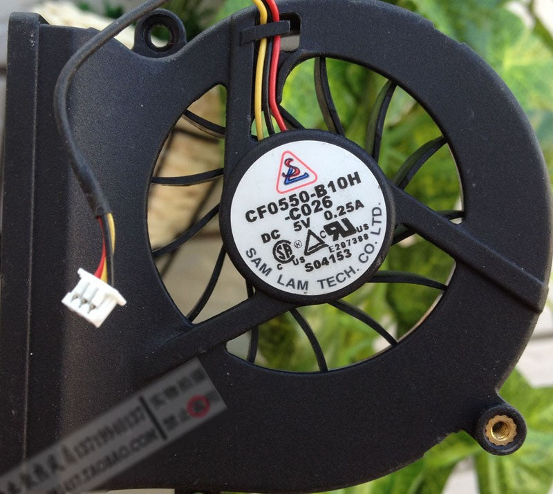 SAM LAM CF0550-B10H-C026 5V 0.25A 3wires Cooling Fan