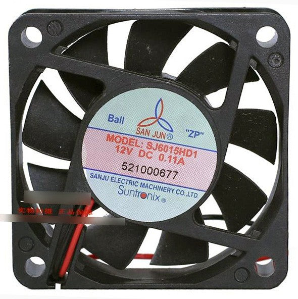 SANJU SJ6015HD1 12V 0.11A 2wires cooling fan
