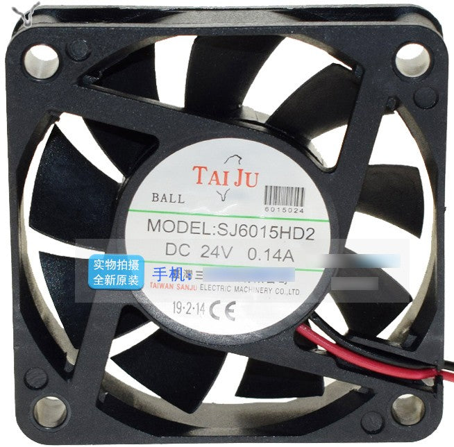 SANJU SJ6015HD2 24V 0.14A 2wires cooling fan