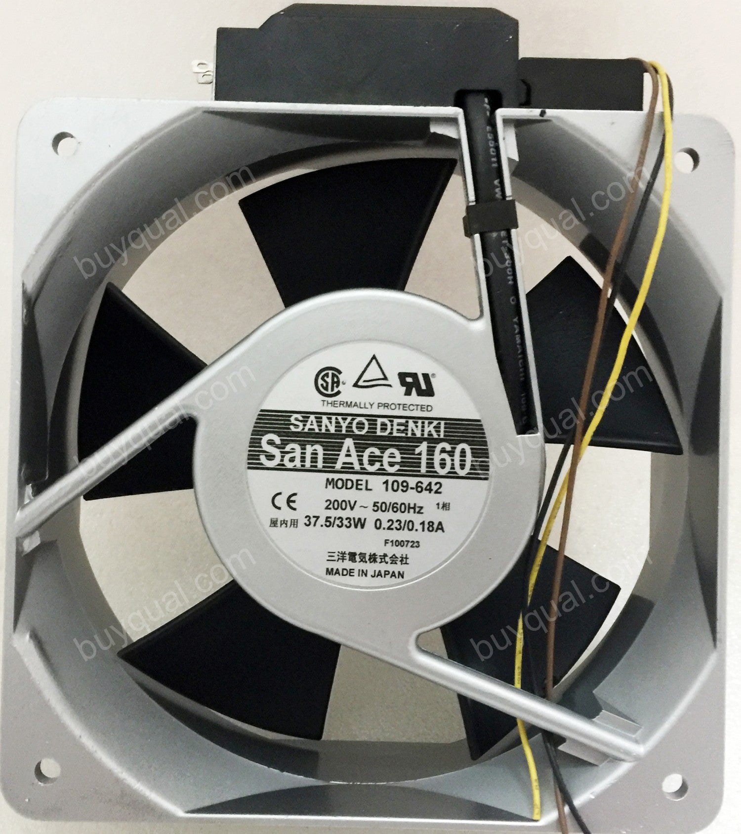 Sanyo 109-642 200V 0.23/0.18A 37.5/33W 3wires Cooling Fan