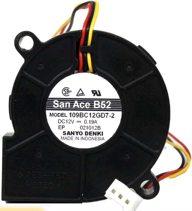 Sanyo 109BC12GD7-2 12V 0.19A 3wires Cooling Fan
