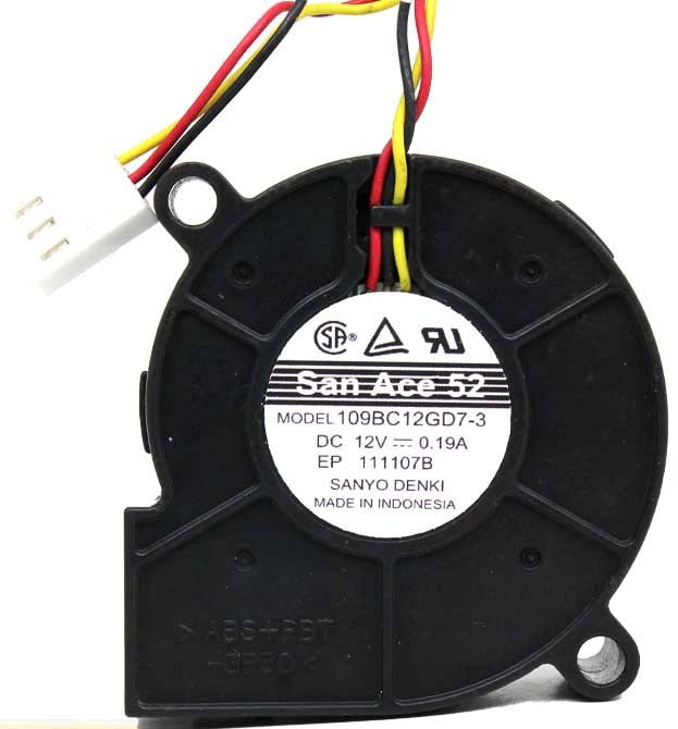 Sanyo 109BC12GD7-3 12V 0.19A 3wires Cooling Fan