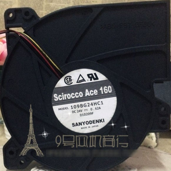 Sanyo 109BG24HC1 24V 0.62A 3wires Cooling Fan