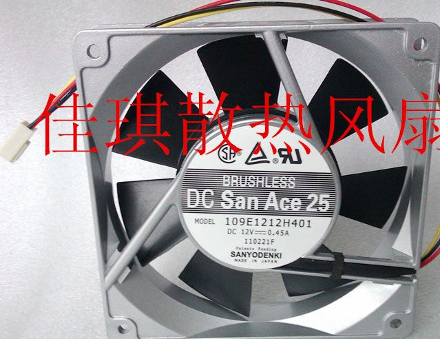 Sanyo 109E1212H401 12V 0.45A 3wires Cooling Fan