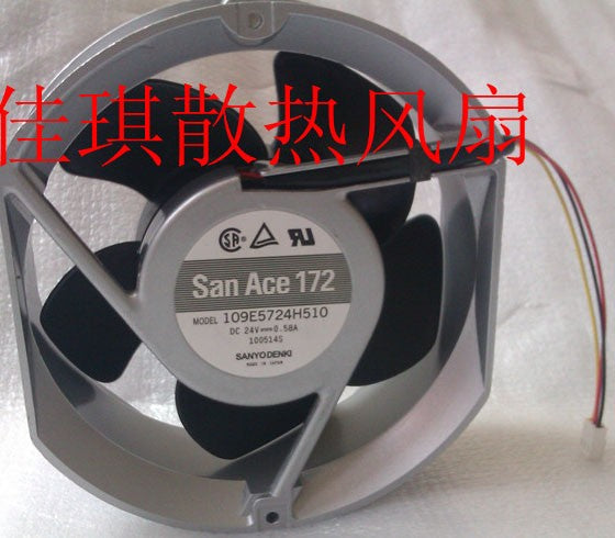 Sanyo 109E5724H510 24V 0.58A 13.9W 3wires Cooling Fan