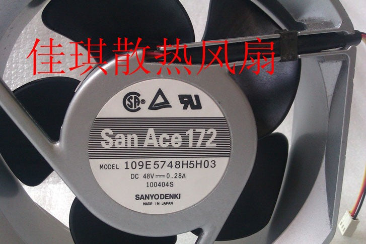 Sanyo 109E5748H5H03 48V 0.28A 3wires Cooling Fan
