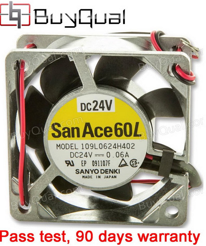 Sanyo 109L0624H402 24V 0.06A 2wires Cooling Fan - Used/ refurbished