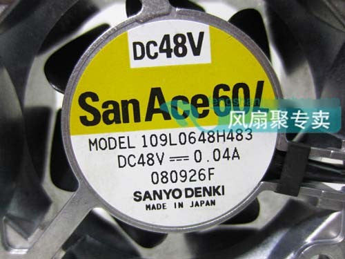 SANYO 109L0648H483 48V 0.04A 2wires cooling fan