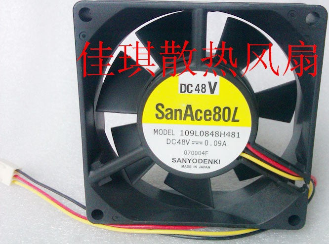 Sanyo 109L0848H481 48V 0.09A 3wires Cooling Fan
