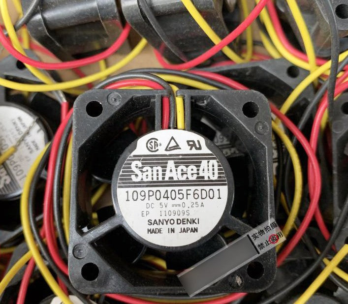 Sanyo 109P0405F6D01 5V 0.25A 3wires Cooling Fan