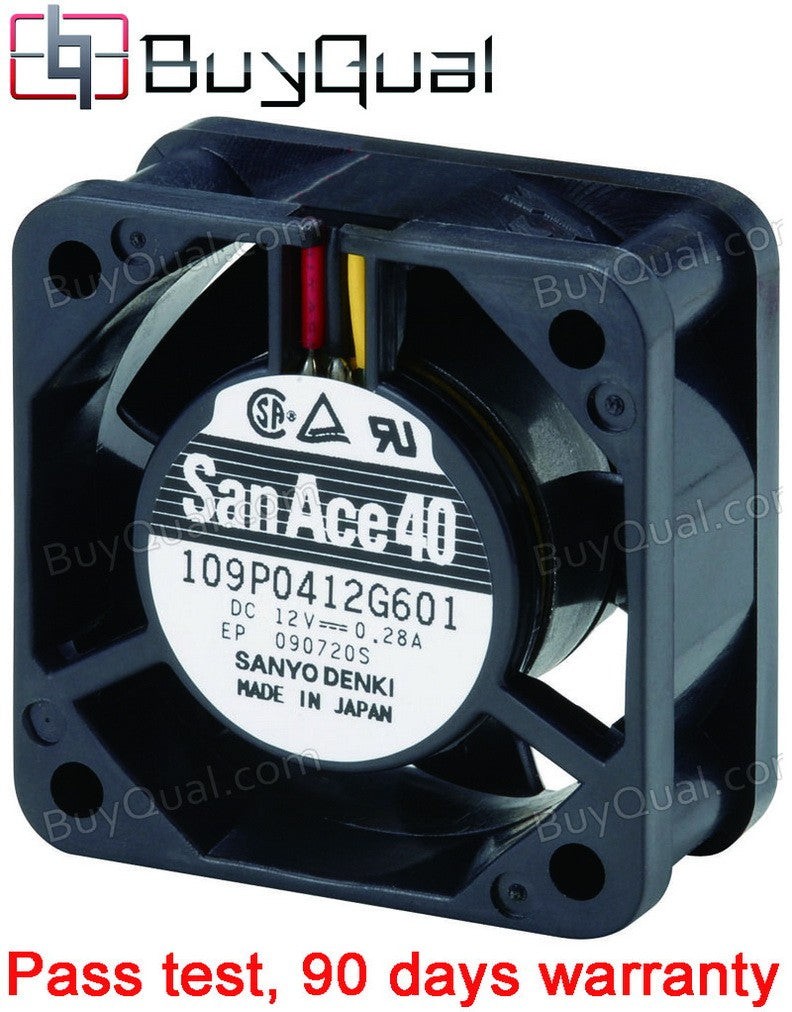 SANYO 109P0412G601 12V 0.28A 3wires Cooling Fan