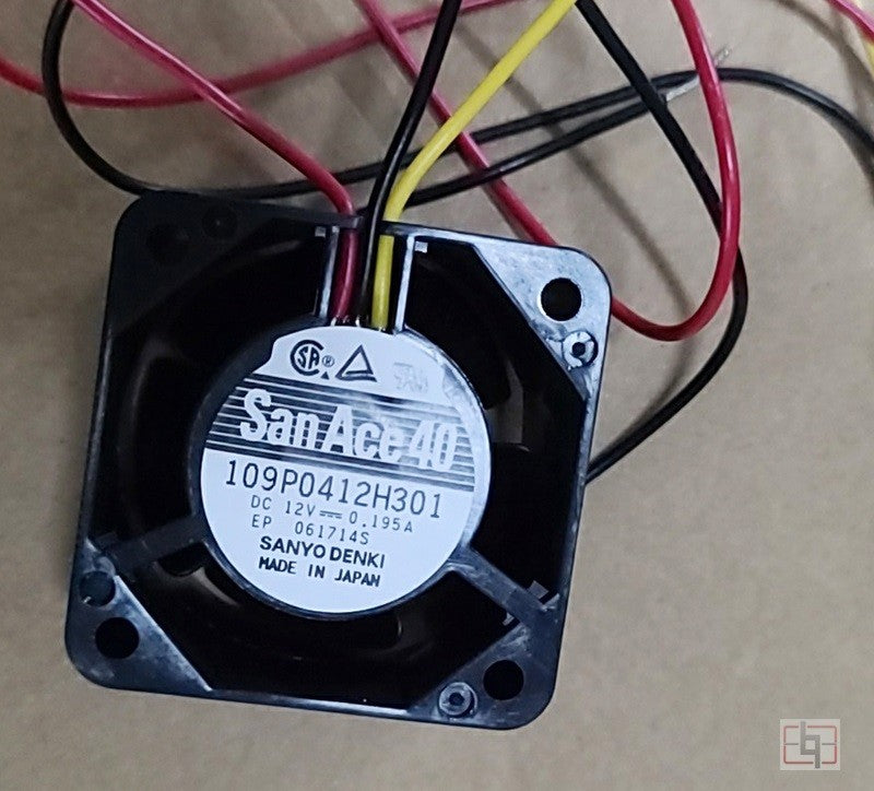 Sanyo 109P0412H301 12V 0.195A 3wires Cooling Fan - New