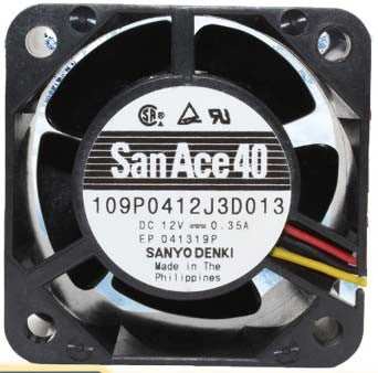 Sanyo 109P0412J3D013 12V 0.35A 3wires Cooling Fan