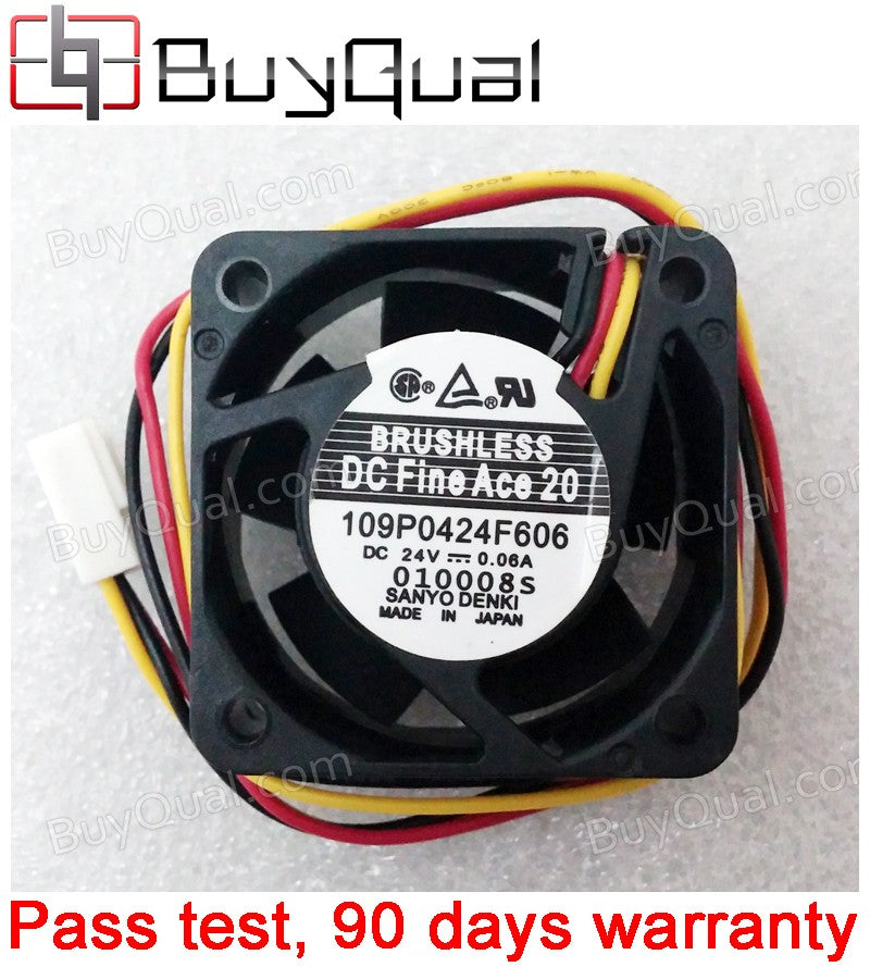 Sanyo 109P0424F606 24V 0.06A 3wires Cooling Fan