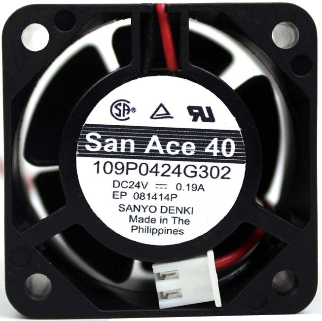 Sanyo 109P0424G302 24V 0.19A 2wires Cooling Fan