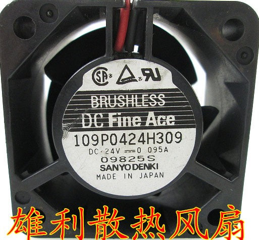 SANYO 109P0424H309 24V 0.095A 2wires cooling fan